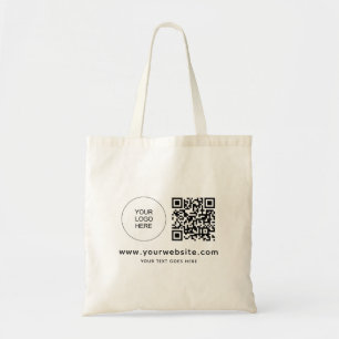 Bolsa Tote Logotipo de Upload de Código QR Aqui Orçamento do 