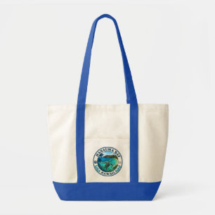 Bolsa Tote Logotipo de Viagem Retro da Baía de Hanauma no Hav