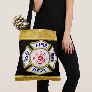 Bolsa Tote Logótipo do Departamento de Bombeiros - Azul e Cra
