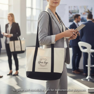 Bolsa Tote Logotipo Empresarial Personalizado Moderno e site