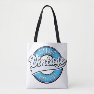 Bolsa Tote logotipo estilo vintage savo norte finlândia