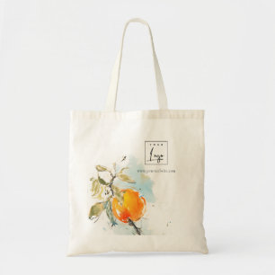 Bolsa Tote Logotipo Laranja Modern Boho Abstrato Sketchy