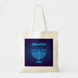 Bolsa Tote Logotipo Menorah do Festival Hanukkah