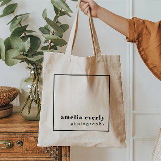 Bolsa Tote Logotipo minimalista moderno - Marca comercial