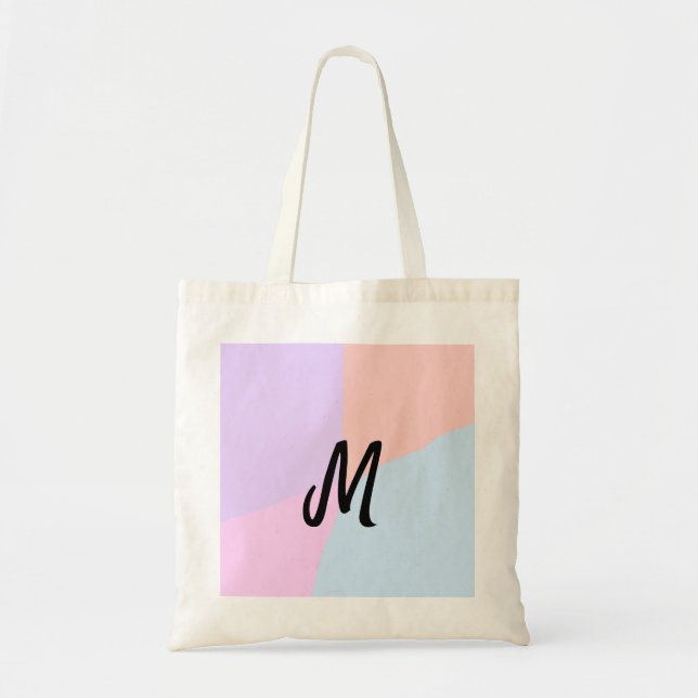 Bolsa Tote logotipo monograma simples e mínimo personalizado (Frente)