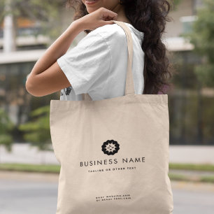 Bolsa Tote Logotipo ou ícone comercial + marca mínima da empr