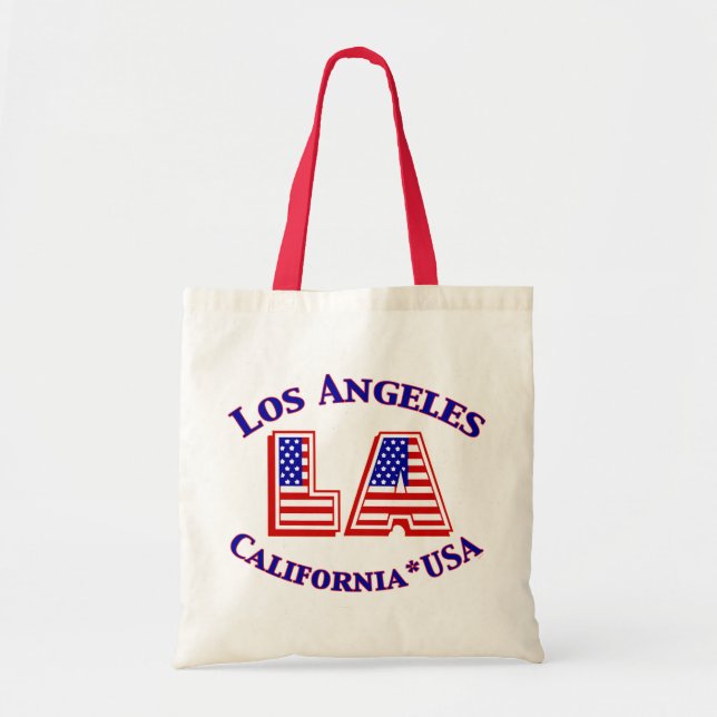 Bolsa Tote Logotipo Patriótico de Los Angeles USA (Frente)