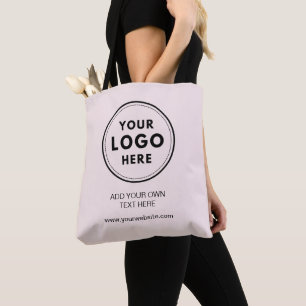 Bolsa Tote Logotipo personalizado cor-de-rosa pincelado Marca