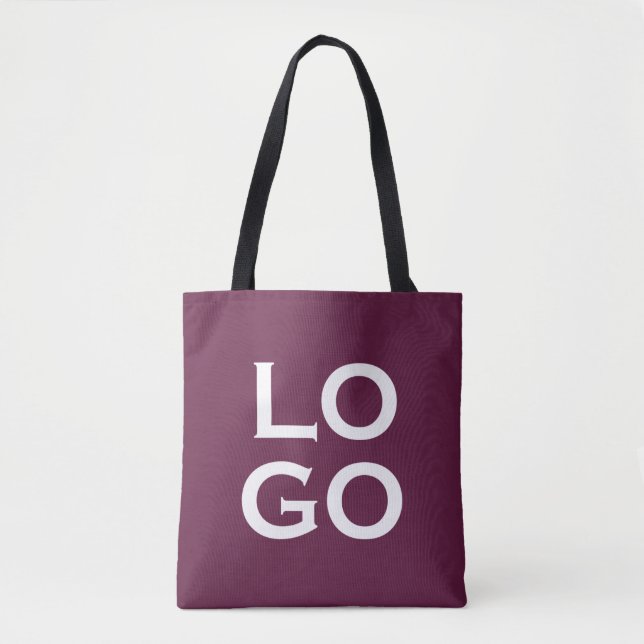 Bolsa Tote Logotipo personalizado da empresa ou da empresa em (Frente)