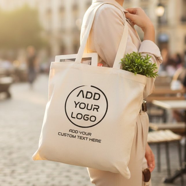 Bolsa Tote Logotipo Personalizado para Negócios ou Loja (Criador carregado)