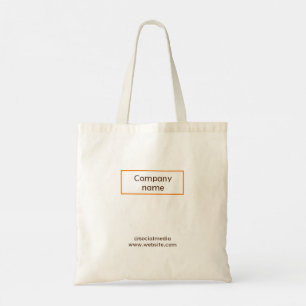 Bolsa Tote Logotipo personalizado simples e elegante aqui da