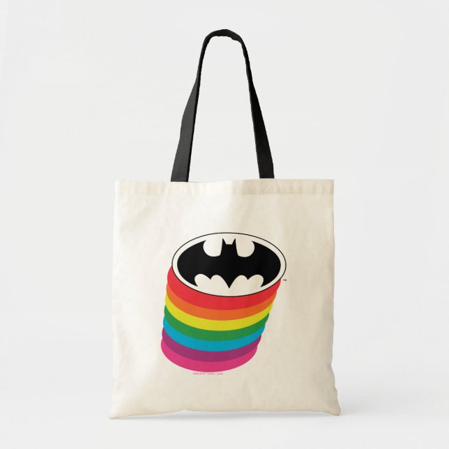 Bolsa Tote Logotipo Rainbow em camadas de Batman (Frente)