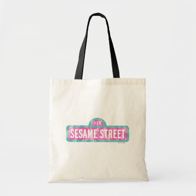 Bolsa Tote Logotipo rosa de Sésamo Street (Frente)