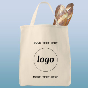 Bolsa Tote Logotipo Simples Com Empresa De Texto