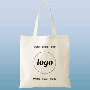 Bolsa Tote Logotipo Simples Com Empresa De Texto