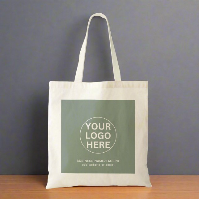 Bolsa Tote Logotipo verde do Sage Limpo e Texto l Marca do Pr (Criador carregado)