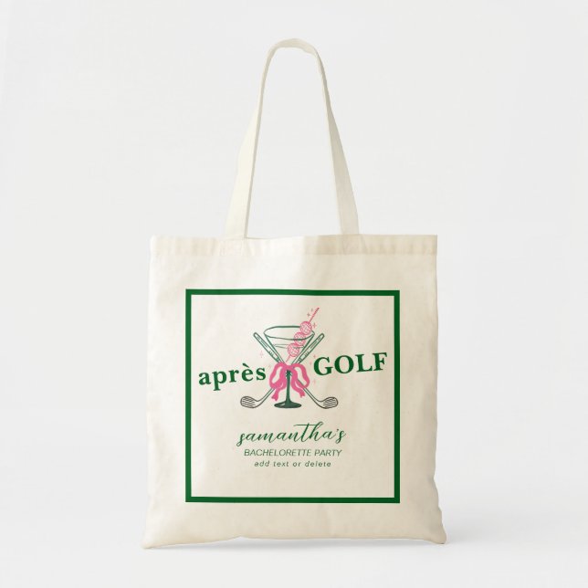 Bolsa Tote Loja de Aprés Golf Martini Coquete Festa de Desped (Frente)