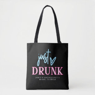 Bolsa Tote LOLA Neon Blue Pink Bachelorette Bebado