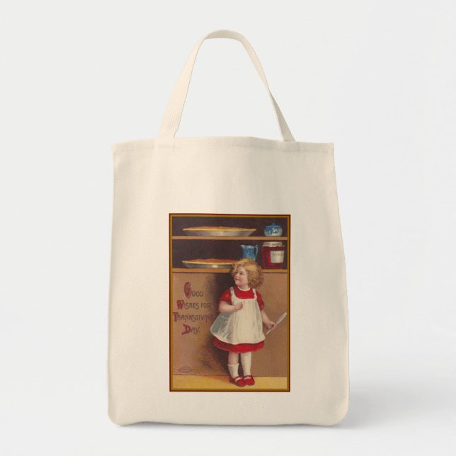 Bolsa Tote Lona de Ação de Graças (Frente)