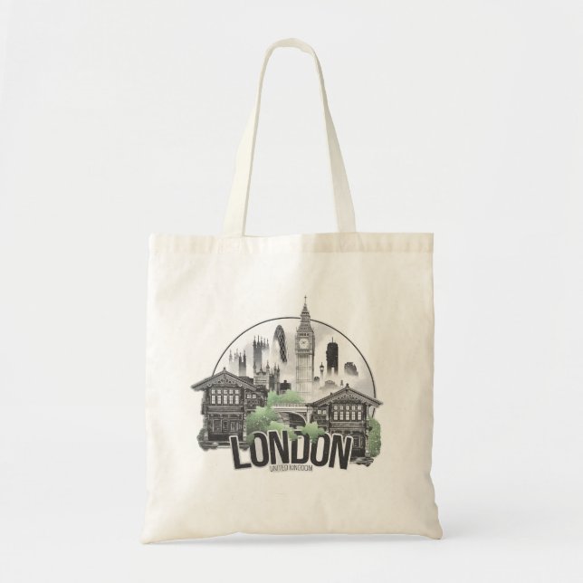 Bolsa Tote London City Reino Unido (Frente)