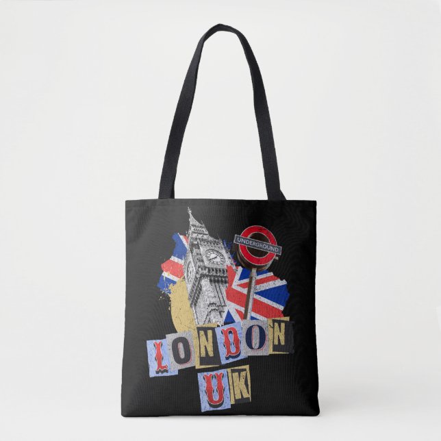 Bolsa Tote London UK Retro style design (Frente)