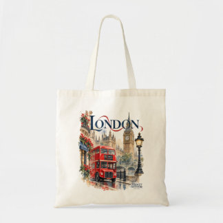 Bolsa Tote London Watercolor Tote Bag | Velvet Signature