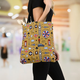 Bolsa Tote Londres Doodles