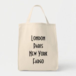 Bolsa Tote Londres Paris New York Fargo