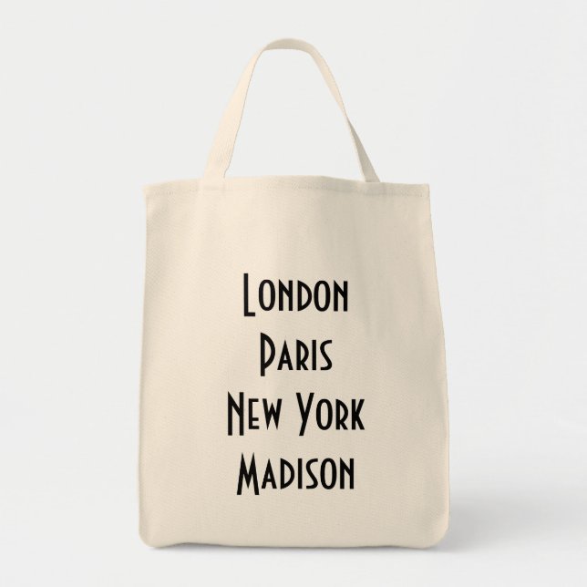 Bolsa Tote Londres Paris New York Madison (Frente)