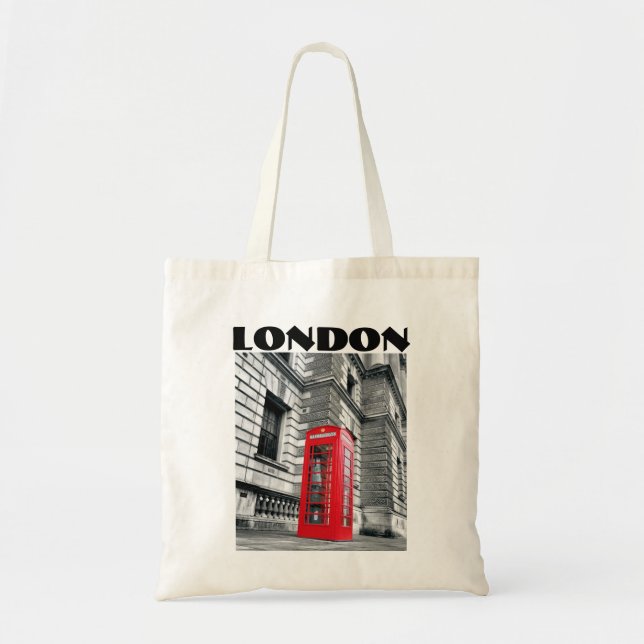 Bolsa Tote Londres que chama a sacola (Frente)