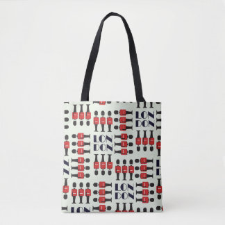 Bolsa Tote Londres, soldados, padrão perfeito