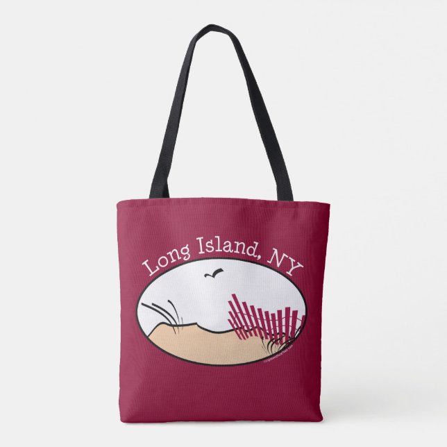 Bolsa Tote Long Island Beach Dunes (Verso)