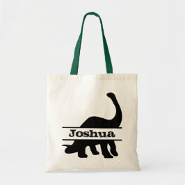 Bolsa Tote Long Neck Dinosaur Personalized Name Tote Bag