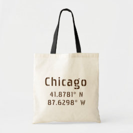 Bolsa Tote Longitude do Chicago Latitude
