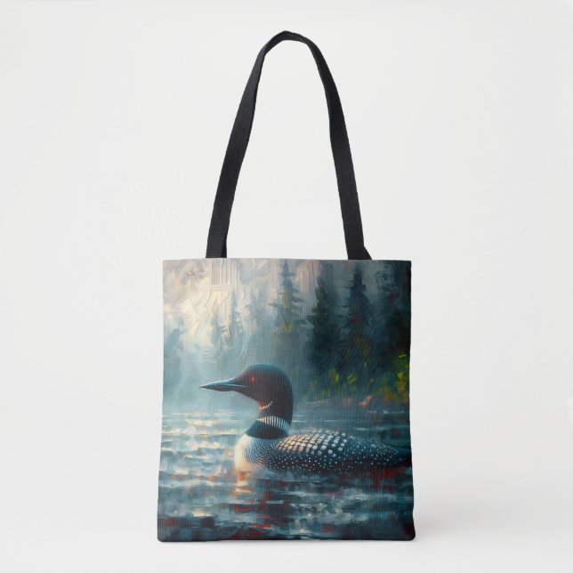 Bolsa Tote Loon Natation on Lake Art (Frente)