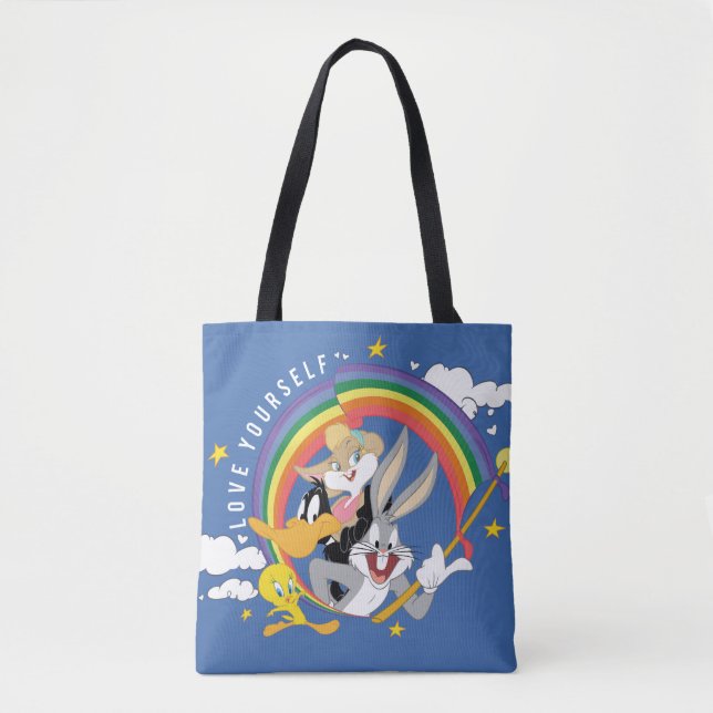 Bolsa Tote LOONEY TUNES™ - Ame seu Crachá de Orgulho (Frente)