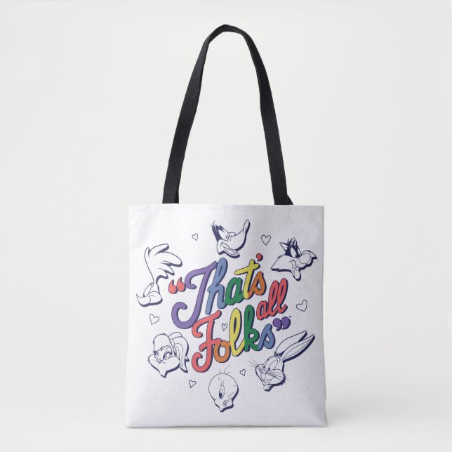 Bolsa Tote LOONEY TUNES™ - That's All Folks! Pride Badge (Frente)
