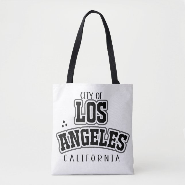 Bolsa Tote Los Angeles California Comprando o saco (Frente)