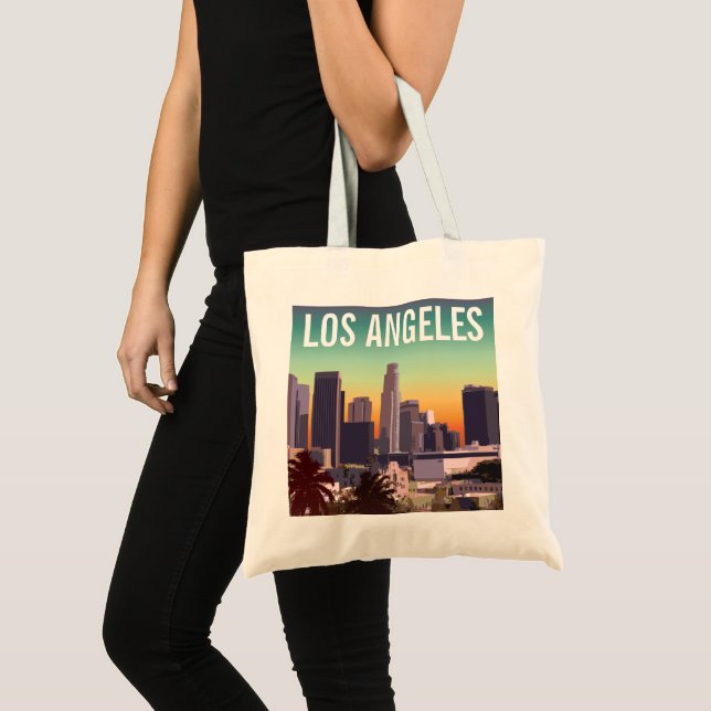 Bolsa Tote Los Angeles do centro - imagem customizável (Frente (produto))