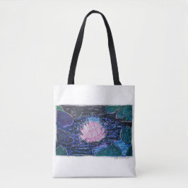 Bolsa Tote Lótus na Água Escura