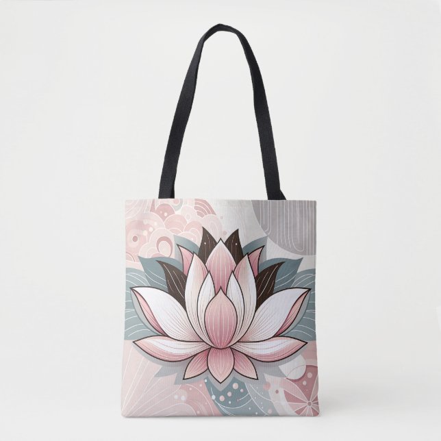 Bolsa Tote Lotus Rosa (Frente)