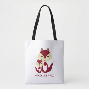 Bolsa Tote Louco como uma Raposa, Raposa Vermelha