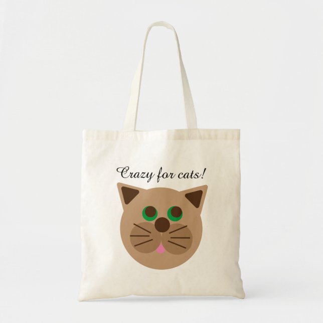 Bolsa Tote Louco Para Gatos (Frente)