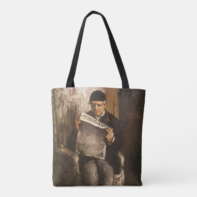 Bolsa Tote Louis Auguste Cezanne Pai do Artista Lendo (Verso)