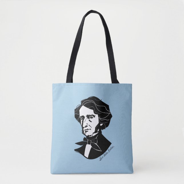 Bolsa Tote Louis-Hector Berlioz (sobre fundo colorido) (Frente)