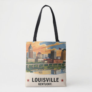 Bolsa Tote Louisville Kentucky USA Skyline