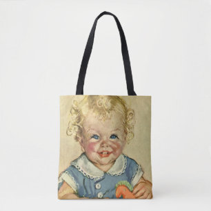 Bolsa Tote Louro Escandinavo Antigo Fofo com Cachos