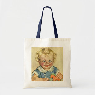 Bolsa Tote Louro Escandinavo Fofo Antigo com Cachos
