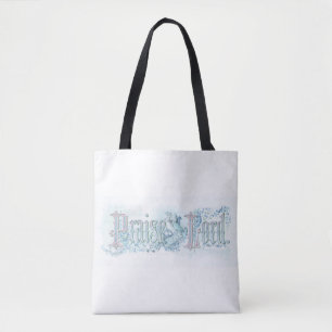 Bolsa Tote "Louvado Senhor" Pastel Seafoam Green & Aqua Blue