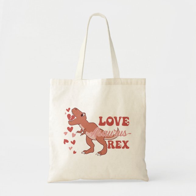 Bolsa Tote Love-Asaurus Rex Funny (Frente)